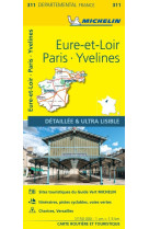 Carte departementale eure-et-loir, paris, y velines