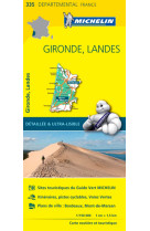 Carte departementale 335 gironde, landes