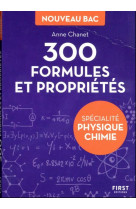 Petit livre de - 300 formules et propriétés pour la spécialité physique-chimie du bac