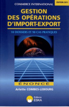 Gestion des operations d'import export edit ions 2011