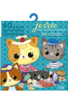 Je crée des petites familles de chats - 60 grandes gommettes autocollantes