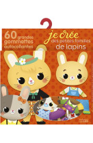 Je crée des petites familles de lapins - 60 grandes gommettes autocollantes