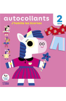 Autocollants j-habille les licornes 2 ans