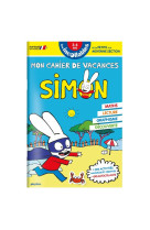 Cahier de vacances 2024 simon - les incollables - petite section à moyenne section - 3/4 ans