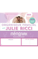 Organiseur memoniak avec julie ricci, calendrier mensuel (sept. 2023 - dec. 2024)