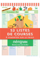 52 listes de courses memoniak - bloc aimante a completer