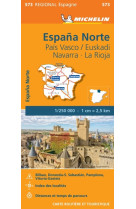 Carte régionale espagne nord : pais vasco/euskadi navarra, la rioja