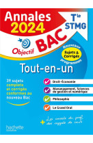 Annales objectif bac 2024 -  bac tle stmg tout-en-un