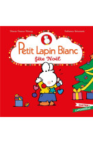 Petit lapin blanc fete noel