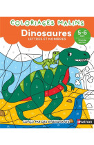 Coloriages malins - dinosaures lettres et nombres - 5-6 ans gs