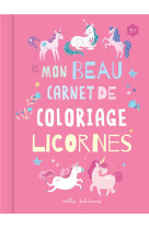 Mon beau carnet de coloriage : licornes