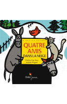 Quatre amis dans la neige