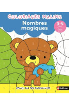 Coloriages malins nombres magiques 3-4 ans