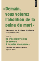 « demain vous voterez l abolition de la peine de mort »