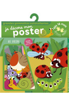 Au jardin je decore mon poster grandes gommettes autocollantes 18 mois