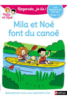 Mila et noe font du canoe cp niveau 1