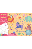 Mes belles cartes a decorer - je t invite a mon anniversaire - 16 cartes detachables a personnaliser