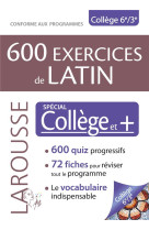 600 exercices de latin, special college et +