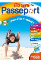 Passeport - toutes les matières - de la 3e à la 2de - cahier de vacances 2024