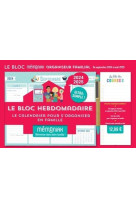 Le bloc hebdomadaire organiseur familial mémoniak, calendrier sept. 2024 - août 2025