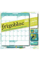 Frigobloc mensuel 2023 deco vert (de janv. a dec. 2023) - edition limitee - calendrier d-organisatio