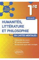 Specialite humanites, litterature et philosophie - premiere