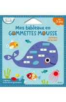 Mes tableaux en gommettes mousse - les animaux de la mer