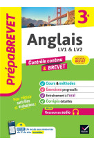 Prepabrevet anglais 3e - brevet 2025 - cours, methodes & entrainement