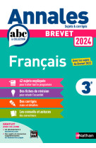 Annales brevet français 2024 - corrigé