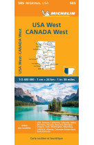 Carte régionale western usa, western canada