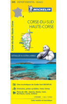 Carte départementale corse-du-sud, haute-corse