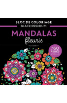 Bloc black premium - mandalas fleuris