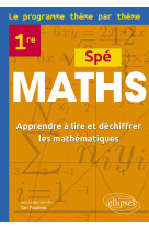 Spé maths première - le programme thème par thème