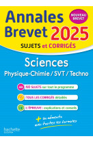 Annales brevet 2025 - sciences 3e - sujets et corrigés