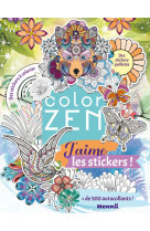 Color zen - j'aime les stickers - + de 500 autocollants - des stickers à colorier - des stickers pailletés