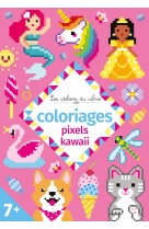 Coloriages pixels kawaii