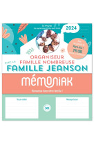 Organiseur familial mémoniak spécial famille nombreuse avec la famille jeanson 2024