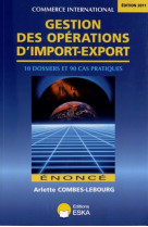 Gestion des operations d'import export editions 2011