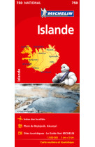 Carte nationale islande / ijsland