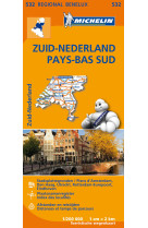 Carte régionale zuid-nederland / pays-bas sud