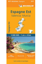 Carte régionale espagne est : valencia, murcia