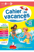 Cahier de vacances 2024, de la 4e vers la 3e