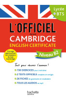 L'officiel du test cambridge english certificate (niveau b2)  avec le lycee