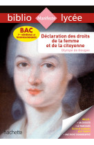 Declaration des droits de la femme et de la citoyenne bac 2022