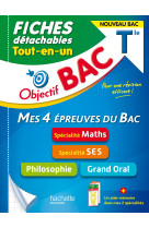 Mes 4 epreuves du bac fiches tle 2021 specilaite maths/ses/philo/oral