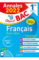 Francais 1re generale annales 2022