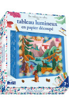 Tableau lumineux en papier decoupe - coffret avec accessoires