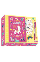 Coffret mon carnet top secret licorne avec accessoires