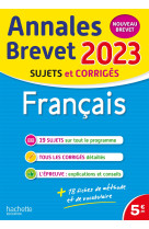 Francais brevet annales 2023