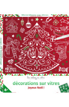 Decorations sur vitres joyeux noel boite avec accessoires